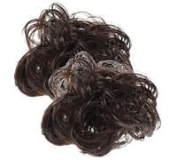 Homoyoyo 2pièces Chignon avec Pince et Postiches Chignons Décoiffés pour Cheveux Bouclés Extensions de Cheveux Femme