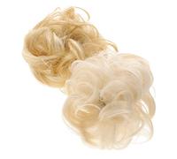 Homoyoyo 2pièces Chignon Décoiffé Ondulé Et Bouclé Extension Capillaire Synthétique Facile à Porter Enlever Avec Élastique Pour Halloween Carnaval Et Cosplay