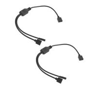 Homoyoyo 2pièces Connecteur Rvb Répartiteur Extension pour Châssis Pc Refroidisseur De Processeur Et Ventilateurs Argb Kit Extension De Câble Pc Câble Rvb Gainé