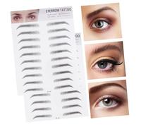 Homoyoyo 2pièces Faux Sourcils Artificiels Autocollants De Transfert Pour Sourcils Lot De Type Noir Pour Hommes Et Femmes