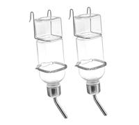 Homoyoyo 2pièces Fontaine Eau Plastique pour Animaux De Compagnie Abreuvoir Suspendu pour Hamsters Et Lapins Distributeur Automatique Eau Accessoire Pratique pour Hydratation des Petits