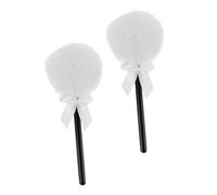 Homoyoyo 2pièces Houppette pour Poudre Maquillage Applicateur de Poudre Corporelle Outil de Maquillage pour Corps Poudrier Forme de Sucette Éponge pour Visage Houppette Ronde Compacte