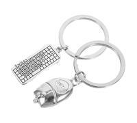 Homoyoyo 2pièces Keychain De Forme De Clavier Et Souris Pendentif Portable pour Amateurs De Technologie Et Informatique Accessoire Pratique Et Décoratif