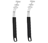 Homoyoyo 2pièces Levier Multifonction Acier Inoxydable pour Grill Barbecue Outil De Prise Sûr Et Résistant Chaleur Compatible Fours Et Barbecues Extérieur