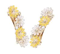 Homoyoyo 2pièces Lot De Barrettes Décoratives à Ressort Forme De Marguerite Pinces à Cheveux Pour Queue De Cheval Accessoires Pour Femmes Et