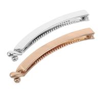 Homoyoyo 2pièces Lot De Pinces à Cheveux Banane Pour Femme Design Élégant Support Queue De Cheval Stable Sans Dommage Pour Cheveux Fins