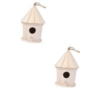 Homoyoyo 2pièces Nid Suspendu Forme De Tour pour Oiseaux Habitat Créatif Et Confortable pour Canaris Perroquets Et Petits Oiseaux Accessoire pour Jardin Et Balcon Jaune