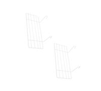 Homoyoyo 2pièces Panier De Rangement Fil Métallique Étagère Droite pour Support Grille pour Cuisine Salle De Bain Et Rangement Mural Blanc