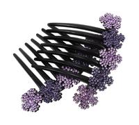 Homoyoyo 2pièces Peigne à Cheveux Floral avec Strass Épingles à Chignon pour Mariée et Femme Support à Dent Longue pour Coiffure