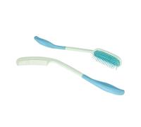 Homoyoyo 2pièces Peigne à Long Manche Flexible Plastique Peigne De Massage Pratique Pour Cheveux Longs Pour Personnes Âgées