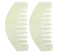 Homoyoyo 2pièces Peigne De Massage Du Chevelu Jade Brosse à Cheveux Manuelle Gua Sha Pour Stimulation Convient à Tous Les Types De Cheveux