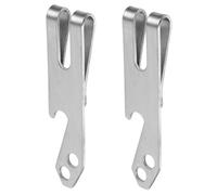 Homoyoyo 2pièces Pince de Banque Acier Inoxydable avec Porte-clés et Décapsuleur Pince pour Homme et Femme