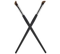 Homoyoyo 2Pièces Pinceau Eyeliner Plat de Brosse à Sourcils Inclinée et Pinceau Biseauté pour Application Précise Eye Liner et Fard à Paupières