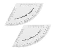 Homoyoyo 2pièces Règle de Mise Forme des Sourcils Guide de Traçage pour Microblading Outil Transparent Lot de Gabarits de Mesure pour Maquillage à Domicile