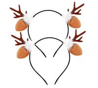 Homoyoyo 2pièces Serre-tête de Noël Corne de Cerf Accessoire de Fête Coiffe de Cosplay Joli Lot