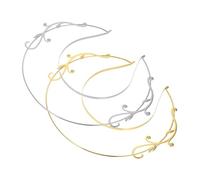 Homoyoyo 2pièces Serre-tête Halo Doré Décoration De Tête Féminine Coiffe Exquis Et Pratique