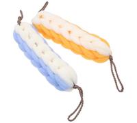 Homoyoyo 2pièces Serviette de Bain Longue Serviette de Plage à Larges Bandes Exfoliante avec Lanière