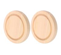 Homoyoyo 2pièces Socle Cloche Verre avec Plateau Bois Support pour Fleurs Séchées Et Compositions Décoratif pour Intérieur Et Présentoir