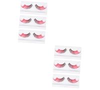 Homoyoyo 3 De Faux Cils Halloween Rouge Et Noir - Cils Maquillage Éblouissants Pour Fêtes - Performances Et Festives
