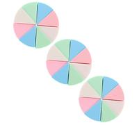 Homoyoyo 3 ensembles Éponge de Maquillage Latex Lot Colorées Éponge Triangulaire Réutilisable pour Usage Cosmétiques Pratique et Facile à Transporter