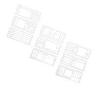 Homoyoyo 3 Jeux de Pochoirs Flexibles pour Journal Intime Modèles Réutilisables pour Carnet à Points Spirale et Anneaux Outils de Planification Quotidienne et Suivi des Habitudes