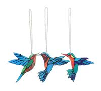 Homoyoyo 3 Pièces Attrape-Soleil Oiseau Tropical Décoration Fenêtre et Jardin Suspendue Acrylique pour Cadeau Femme Anniversaire Noël