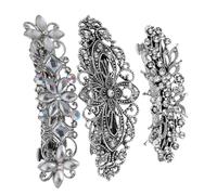 Homoyoyo 3 pièces Barrettes Cheveux Femme avec Épingles à Cheveux Vintage à Ressort Accessoires Coiffure Élégants pour Mariage Anniversaire et Fête