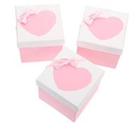 Homoyoyo 3 Pièces Boîte Cadeau Petite avec Couvercle Boîte Mariage Rose pour Fête Élégant pour et Friandises pour Anniversaires et Célébrations