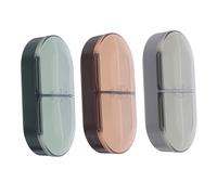 Homoyoyo 3 Pièces Boîte Pilulier Étanche Compartiments Organisateur Portable pour Voyage Étui Compact Antihumidité pour Pilules Pour Pochette à Main