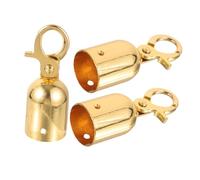 Homoyoyo 3 pièces Butée Fin Corde avec Embout Crochet Installation Rapide Fixation Sécurisée pour Poteaux Filets Barrières Cordon Jute et Velours Rouge Design Élégant et Moderne