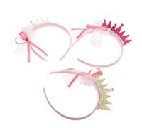 Homoyoyo 3 pièces Couronnes Garçon Fille Bandeaux Décorations Tête Filles Accessoires Fête Princesse
