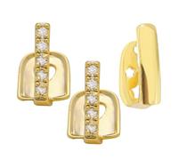 Homoyoyo 3 Pièces Couverture Inter-titules De Style Hip-hop Gril Pour Dents Décor De Fausses Dents Gemmes Des Dents Bijoux De Dents Hip Hop Gril De Cosplay Gril Simple Bouche Doré
