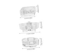 Homoyoyo 3 Pièces Dappen Dish Verre pour Nail Art Bol Étoile Fleur et Ice Cube pour Mélange Gel Polish Nettoyage Pinceaux et Stockage Liquide Kit Ongles Femme pour Salon et Usage Domestique