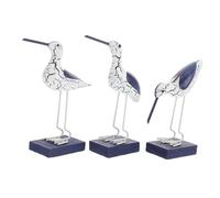 Homoyoyo 3 Pièces Décoration Maison Bord de Mer Bois Lot de Ornements Mouettes Sculptées Main Style Méditerranéen pour Salon et Bureau