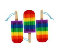 Homoyoyo 3 pièces Éponge Bain Exfoliante Colorée pour Corps et Dos Douce et Nettoyage Complet pour Voyage