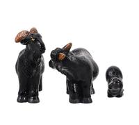 Homoyoyo 3 pièces Figurines de Moutons et Chèvres Résine Réalistes Modèles Miniatures Décoratifs pour Micro-paysages Décoration Ferme et Maison