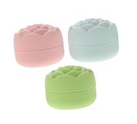 Homoyoyo 3 Pièces Flacons Voyage Silicone Étanches Rose Forme de Fleur Pots Rechargeables pour Crème Lotion et à Codées Rose Vert Bleu