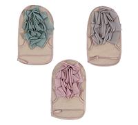 Homoyoyo 3 pièces Gants Éponge de Bain Exfoliants et Nettoyants pour Corps Femme et Homme Accessoires et Bain Résistants et Confortables