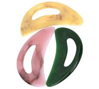 Homoyoyo 3 Pièces Gua Sha Massage Scraper Set Large Resin Body Small Face Scrapers For Skin Care Womens Facial Relaxation Tool With Smooth Rounded Edges
