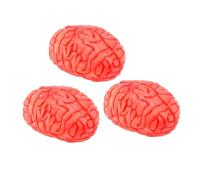 Homoyoyo 3 Pièces Halloween Brains Prop Realistic Fake Human Brain Model for Scary Party Decoration and Teaching Demonstration