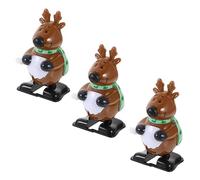 Homoyoyo 3 Pièces Jouets à Remonter de Noël Figurines Mécaniques à Thème Vert avec Écharpe Renne Jouets de Fête pour Garçon Fille et Invités Secret Santa