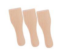 Homoyoyo 3 pièces Lot de Spatules Bois Petites Multifonctions pour Pâte Crème Pizza Bois Surface Lisse Facile à Nettoyer Ustensiles de Pâtisserie Pratiques