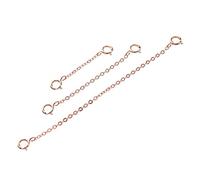 Homoyoyo 3 pièces Massif Rallonge Chaînes Bracelet Collier DIY Bijoux Extension Rose Or Ajustable