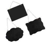 Homoyoyo 3 pièces Mini Tableau Noir Double Face Bois Ardoise Petite avec Bords Ondulés et Floraux Écriture Craie Effaçable pour Maison Restaurant et Bureau