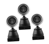 Homoyoyo 3 Pièces modèle de feu de Circulation lampadaire Accessoires de modèle de Train Grosse Prise d'éclairage modèle de Bloc ferroviaire de la Ville Les Gens Mini humanoïde Métal Noir