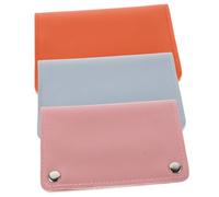 Homoyoyo 3 Pièces Nail Drill Bits Holder Case Portable Snap Closure Nail Tool Storage Bag With Protective Lining For Travel Orange