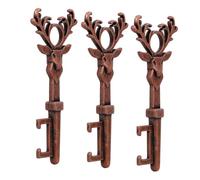 Homoyoyo 3 Pièces Ouvre Bouteille Alliage de Zinc Vintage de Noël Outil Pratique et Robuste avec Chaîne Lot pour Bar et Cuisine