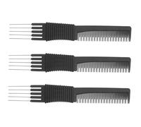 Homoyoyo 3 pièces Peigne de Coiffure Acier Inoxydable de Peigne à Queue de Rat Antistatique Outil de Coiffure Multifonction pour Styles Variés