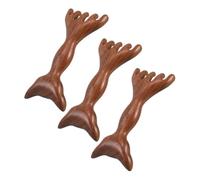 Homoyoyo 3 Pièces Peigne de Massage Bois Double Tête pour et Gua Sha Dents Larges Portable Fatigue et Favorise des Cheveux