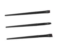 Homoyoyo 3 pièces Pinceau Maquillage Set Créatif pour Eyeliner et Sourcils Brosse Angulaire et Plat Plastique Noir Outils de Maquillage Parfait pour Amateurs et